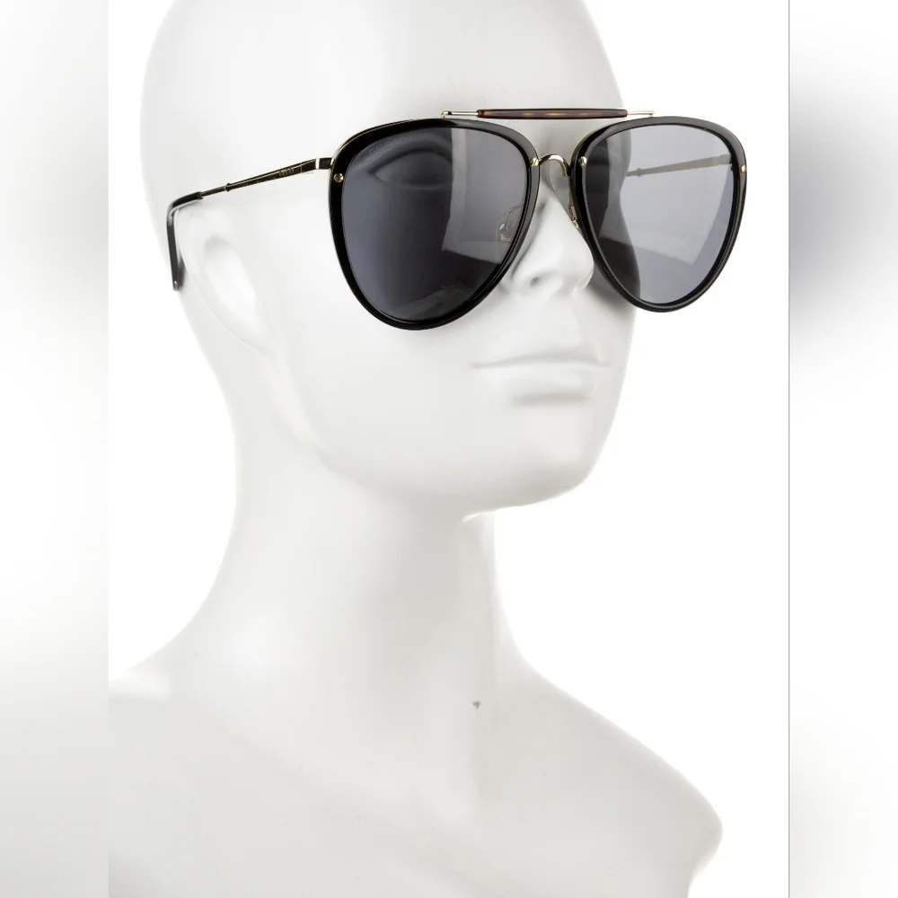 New - 💯 Original Gucci GG0672S Unisex Aviator Sunglasses, Black/Grey